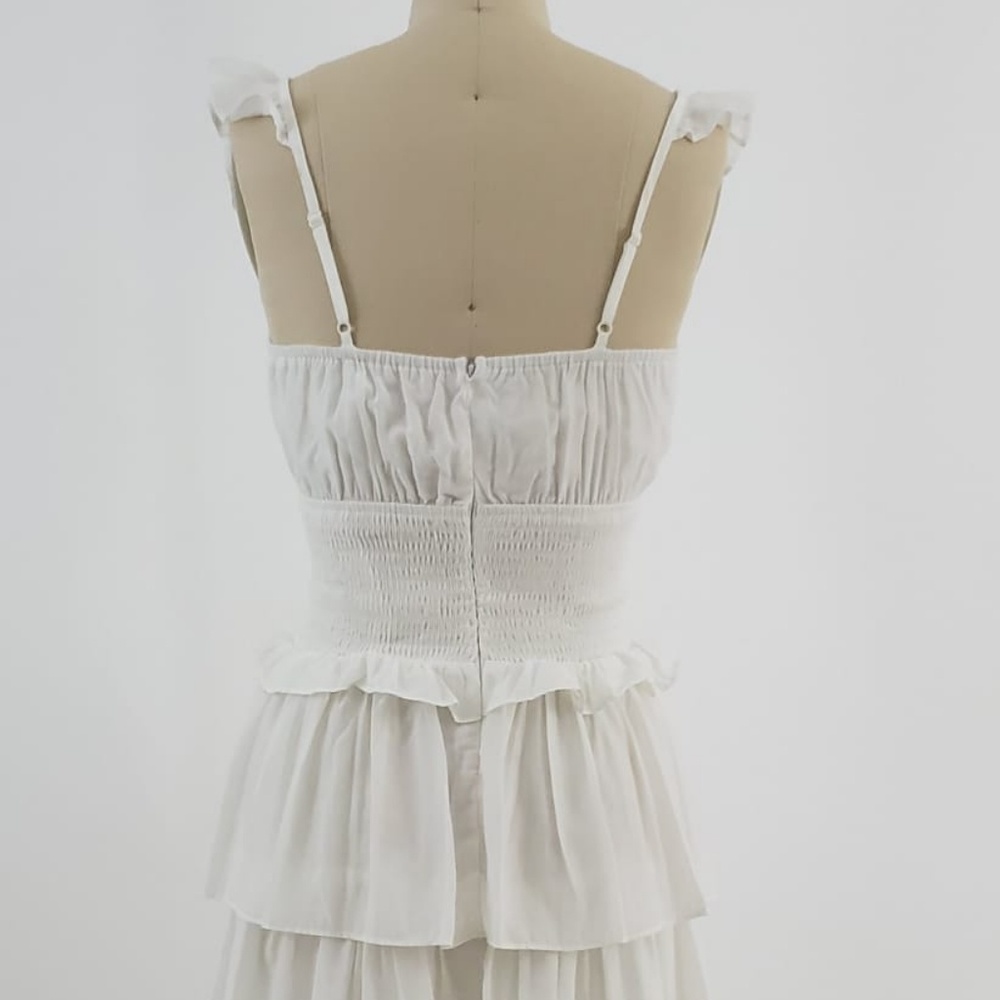 Ivory Ruffle Mini Dress - Picture 5 of 5